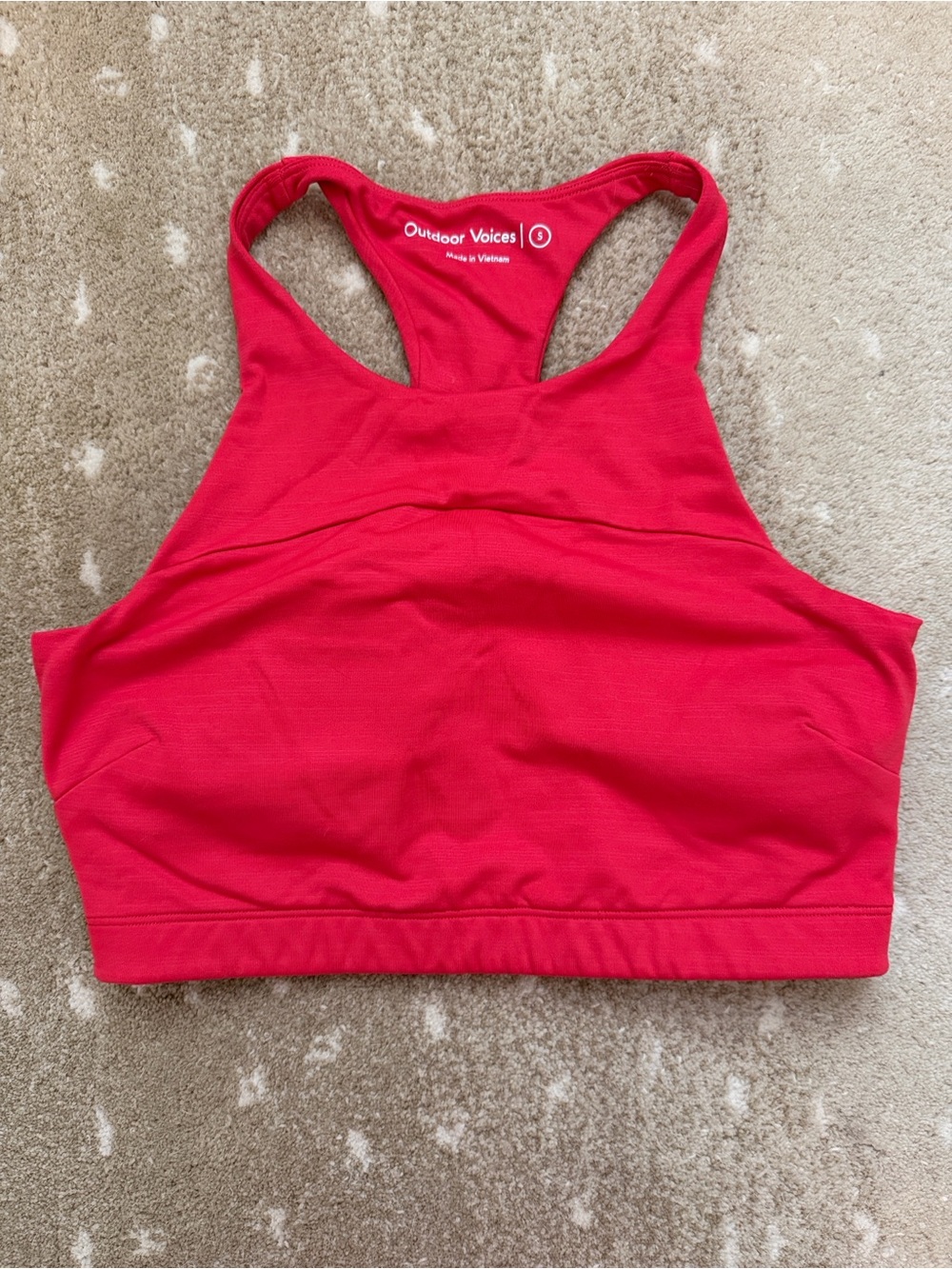 Outdoor Voices Hot Pink Racerback Sports Bra